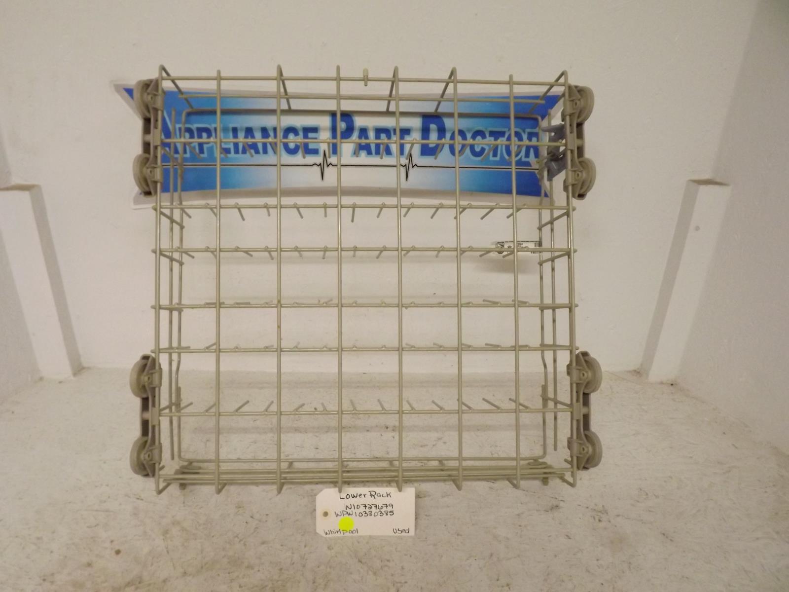 Whirlpool Dishwasher W10727679 WPW10380385 Lower Rack Used Whirlpool Dishwasher W10727679 WPW10380385 Lower Rack Used
